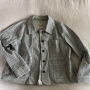 Madewell railroad stripe jacket